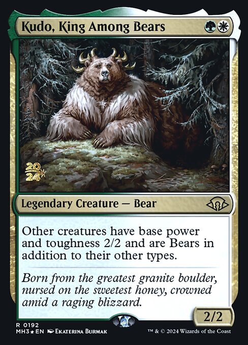 Kudo, King Among Bears (192s) [Modern Horizons 3 Promos]