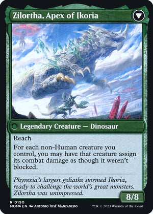 Invasion of Ikoria // Zilortha, Apex of Ikoria (190s) [March of the Machine Promos] Reverse