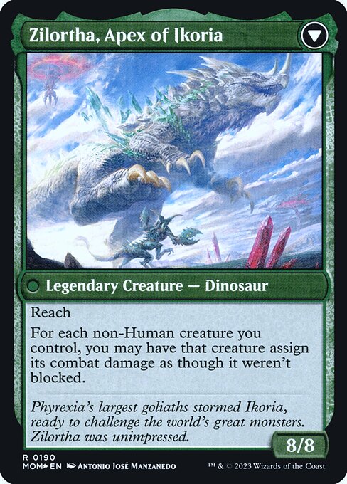 Invasion of Ikoria // Zilortha, Apex of Ikoria (190s) [March of the Machine Promos] Reverse
