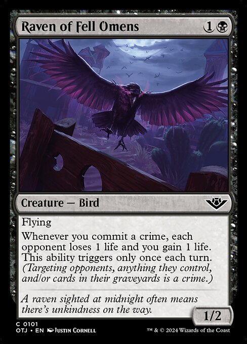 Raven of Fell Omens (101) [Outlaws of Thunder Junction]