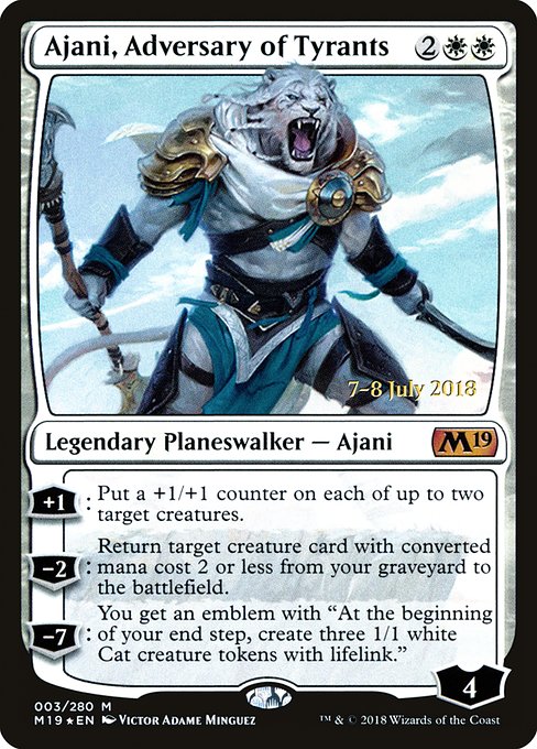 Ajani, Adversary of Tyrants (3s) [Core Set 2019 Promos]