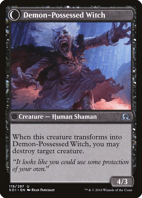 Kindly Stranger // Demon-Possessed Witch (119) [Shadows over Innistrad] Reverse