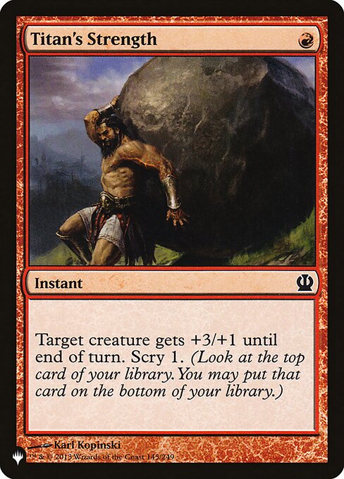 Titan's Strength (THS-145) [The List]