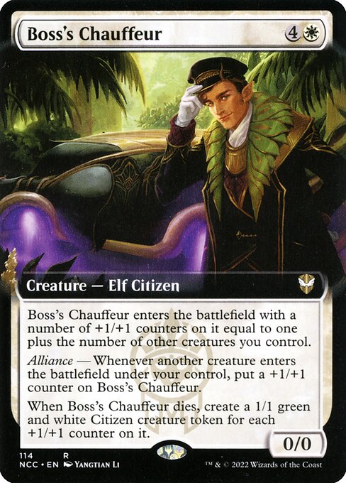 Boss's Chauffeur (114) [New Capenna Commander] [Extended Art]