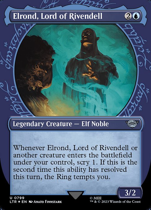 Elrond, Lord of Rivendell (799) [The Lord of the Rings: Tales of Middle-earth] [Showcase, Borderless]