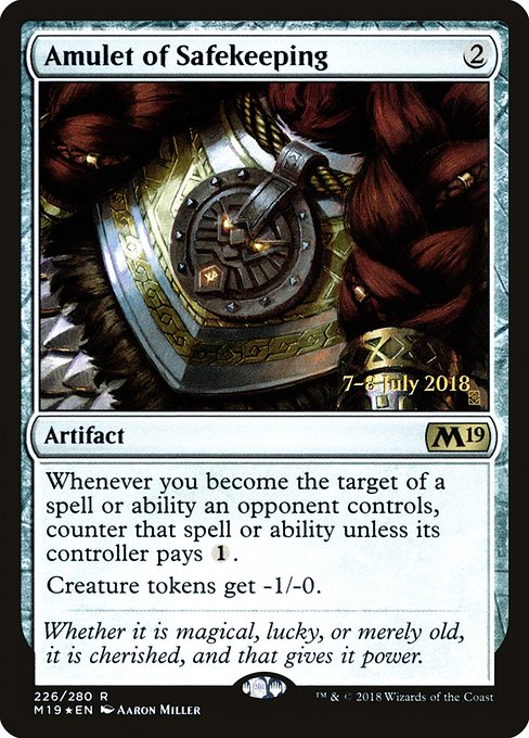 Amulet of Safekeeping (226s) [Core Set 2019 Promos]