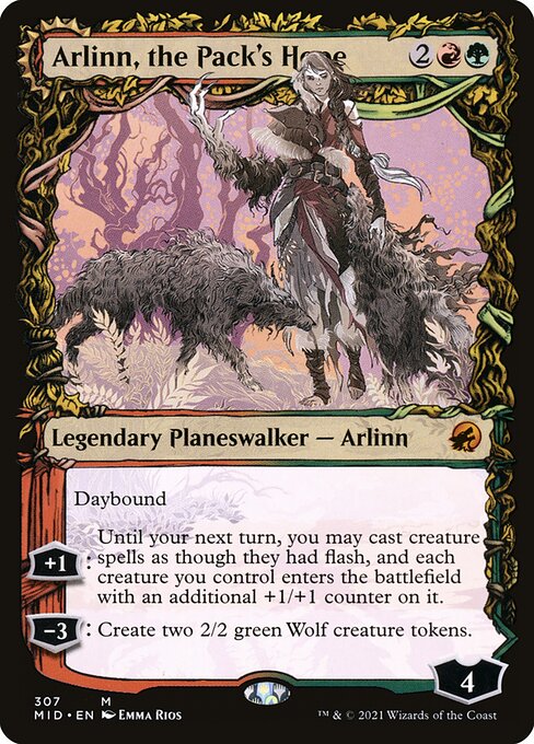 Arlinn, the Pack's Hope // Arlinn, the Moon's Fury (307) [Innistrad: Midnight Hunt] [Showcase]