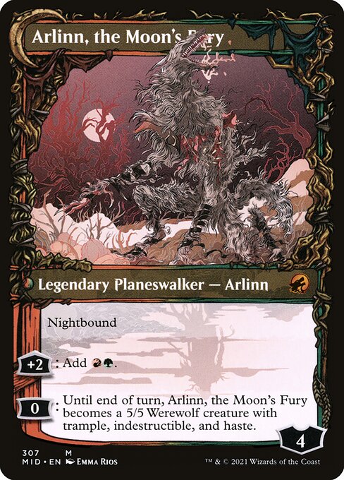 Arlinn, the Pack's Hope // Arlinn, the Moon's Fury (307) [Innistrad: Midnight Hunt] [Showcase]