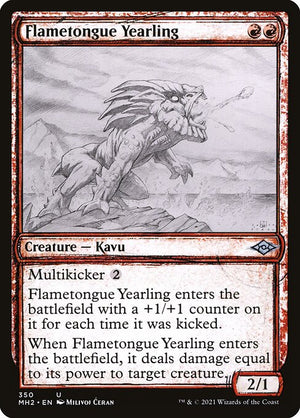Flametongue Yearling (350) [Modern Horizons 2] [Showcase]