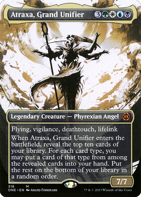 Atraxa, Grand Unifier (316) [Phyrexia: All Will Be One] [Showcase, Borderless]