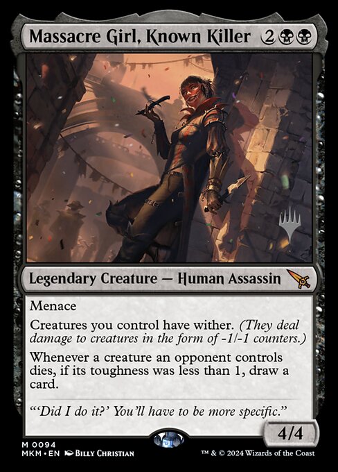 Massacre Girl, Known Killer (94p) [Murders at Karlov Manor Promos]