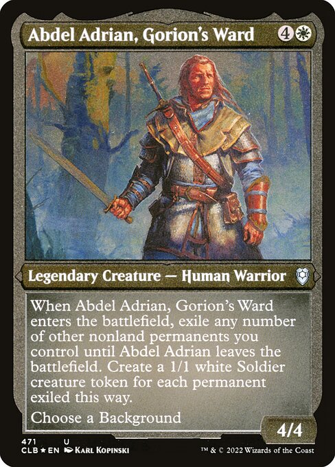 Abdel Adrian, Gorion's Ward (471) [Commander Legends: Battle for Baldur's Gate]