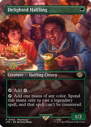 Delighted Halfling (402s) [Tales of Middle-earth Promos] [Borderless]