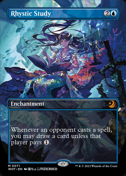 Rhystic Study (71) [Wilds of Eldraine: Enchanting Tales] [Borderless]