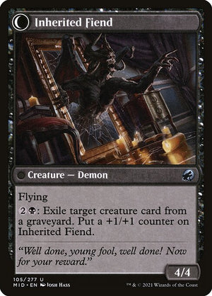 Heirloom Mirror // Inherited Fiend (105) [Innistrad: Midnight Hunt] Reverse