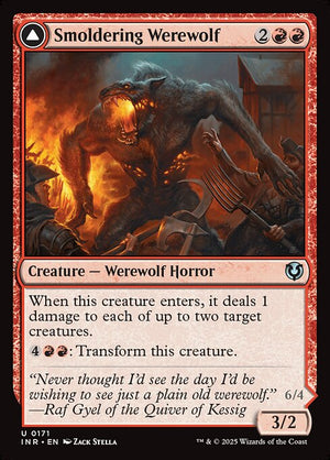 Smoldering Werewolf // Erupting Dreadwolf (171) [Innistrad Remastered]