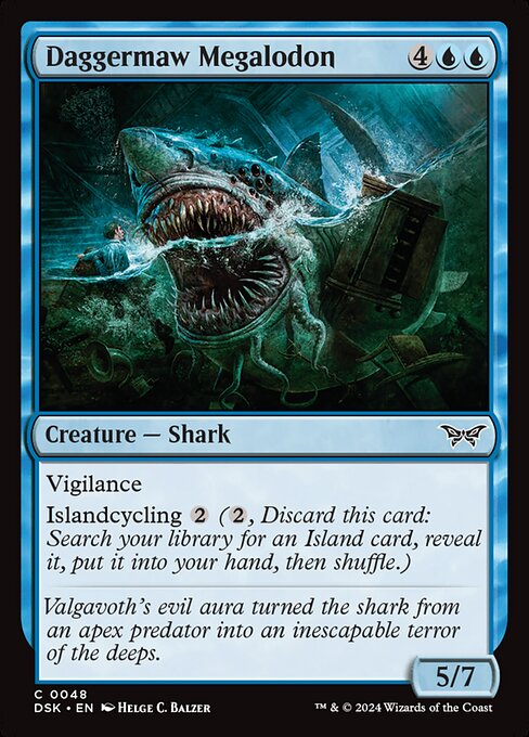 Daggermaw Megalodon (48) [Duskmourn: House of Horror]