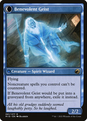 Malevolent Hermit // Benevolent Geist (61) [Innistrad: Midnight Hunt] Reverse