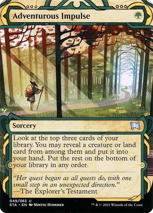 Adventurous Impulse (49) [Strixhaven Mystical Archive] [Showcase, Borderless]