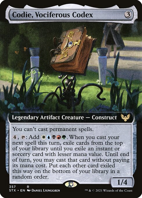 Codie, Vociferous Codex (357) [Strixhaven: School of Mages] [Extended Art]