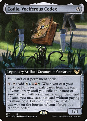 Codie, Vociferous Codex (357) [Strixhaven: School of Mages] [Extended Art]