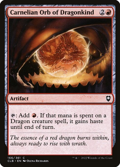 Carnelian Orb of Dragonkind (166) [Commander Legends: Battle for Baldur's Gate]