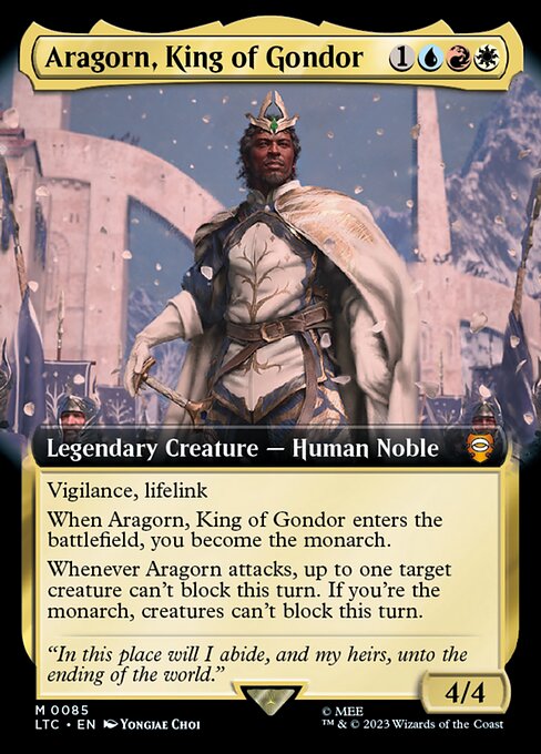 Aragorn, King of Gondor (85) [Tales of Middle-earth Commander] [Extended Art]