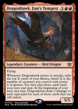 Dragonhawk, Fate's Tempest (132p) [Bloomburrow Promos]
