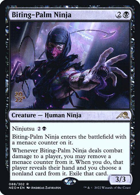 Biting-Palm Ninja (88s) [Kamigawa: Neon Dynasty Promos]