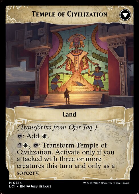 Ojer Taq, Deepest Foundation // Temple of Civilization (314) [The Lost Caverns of Ixalan] [Showcase] Reverse
