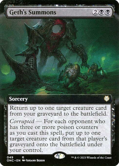 Geth's Summons (49) [Phyrexia: All Will Be One Commander] [Extended Art]