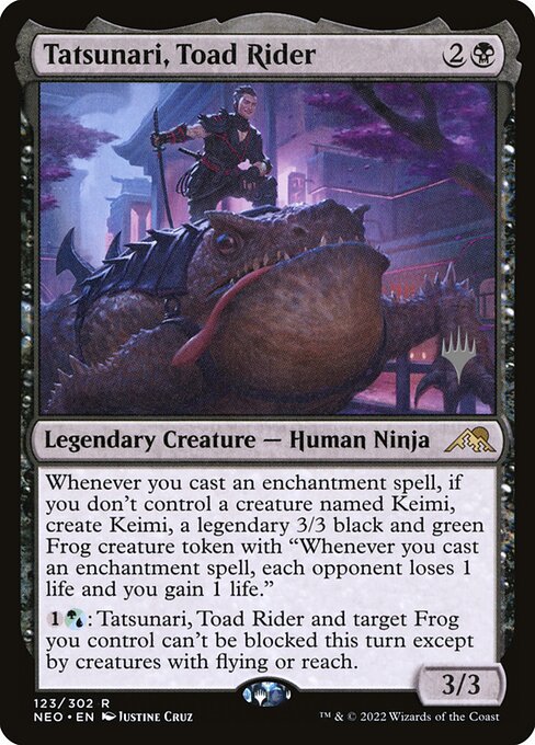 Tatsunari, Toad Rider (123p) [Kamigawa: Neon Dynasty Promos]