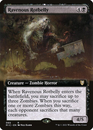 Ravenous Rotbelly (60) [Midnight Hunt Commander] [Extended Art]