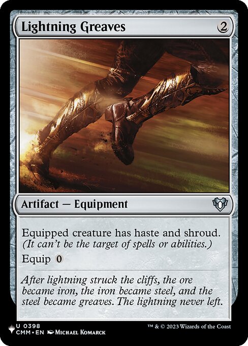 Lightning Greaves (CMM-398) [The List]