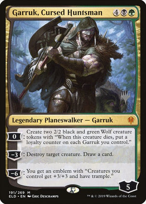 Garruk, Cursed Huntsman (191p) [Throne of Eldraine Promos]