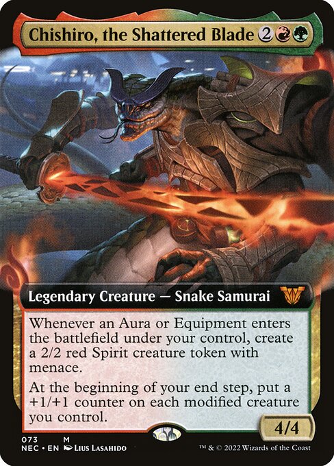Chishiro, the Shattered Blade (73) [Neon Dynasty Commander] [Extended Art]