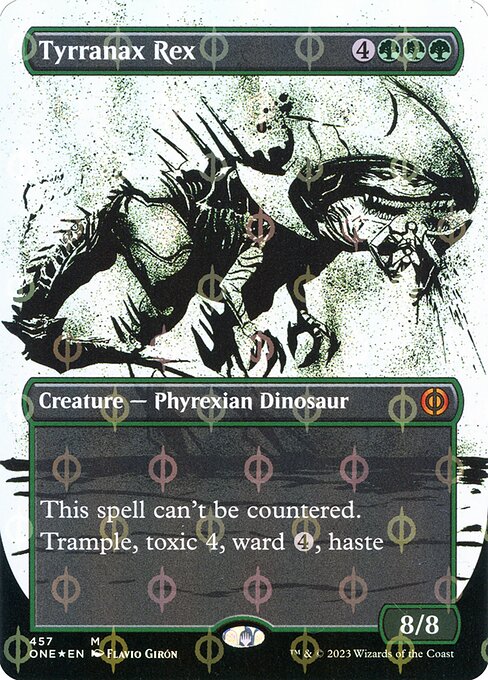 Tyrranax Rex (457) [Phyrexia: All Will Be One] [Showcase, Borderless]
