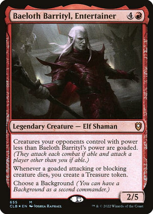 Baeloth Barrityl, Entertainer (655) [Commander Legends: Battle for Baldur's Gate]