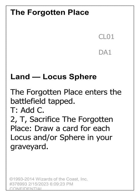 The Forgotten Place (CL01a) [Unknown Event]