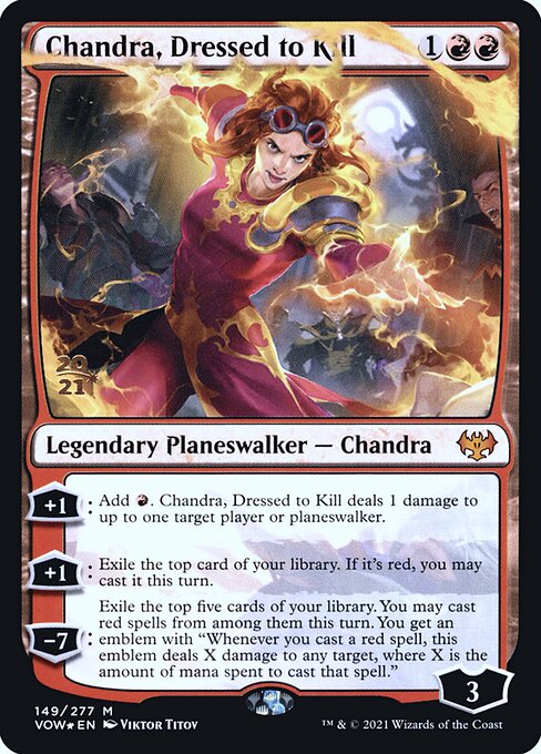 Chandra, Dressed to Kill (149s) [Innistrad: Crimson Vow Promos]