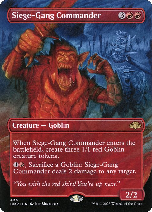 Siege-Gang Commander (436) [Dominaria Remastered] [Borderless]