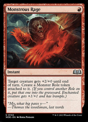 Monstrous Rage (142) [Wilds of Eldraine]