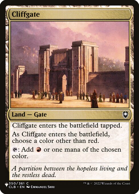 Cliffgate (CLB-350) [The List]