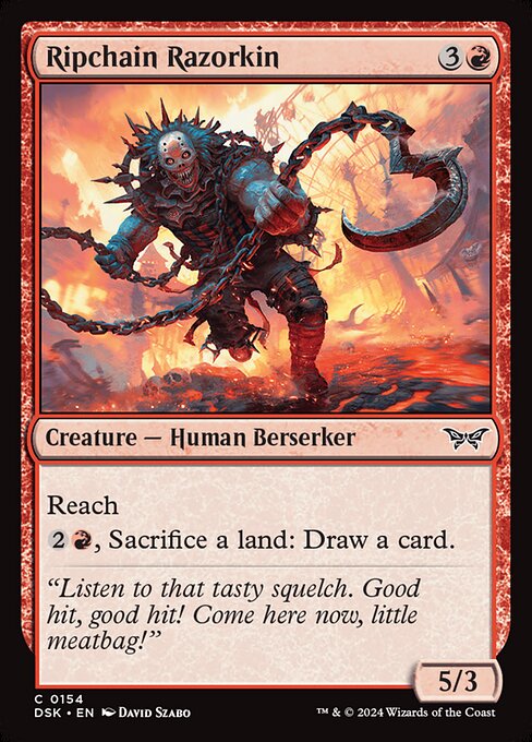 Ripchain Razorkin (154) [Duskmourn: House of Horror]