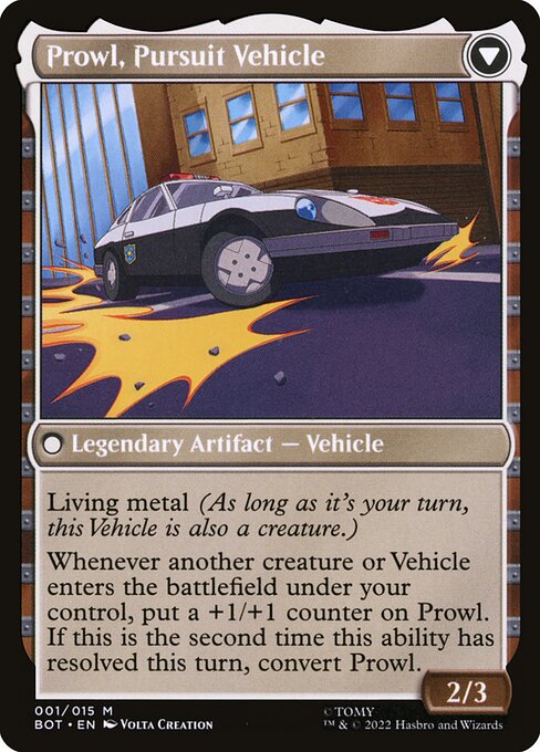Prowl, Stoic Strategist // Prowl, Pursuit Vehicle (1) [Transformers] Reverse