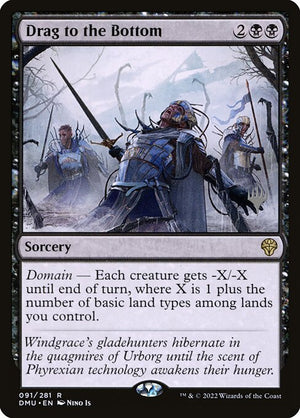 Drag to the Bottom (91p) [Dominaria United Promos]