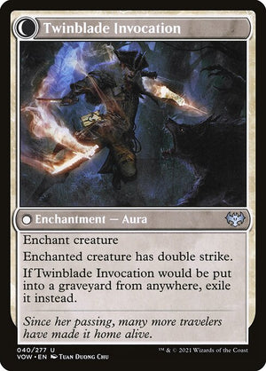 Twinblade Geist // Twinblade Invocation (40) [Innistrad: Crimson Vow] Reverse