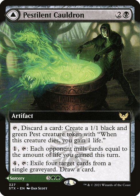 Pestilent Cauldron // Restorative Burst (327) [Strixhaven: School of Mages] [Extended Art]