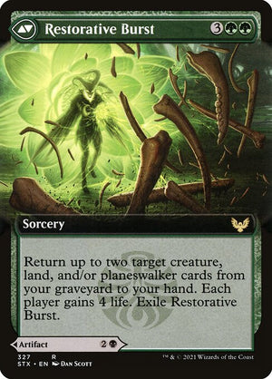 Pestilent Cauldron // Restorative Burst (327) [Strixhaven: School of Mages] [Extended Art] Reverse
