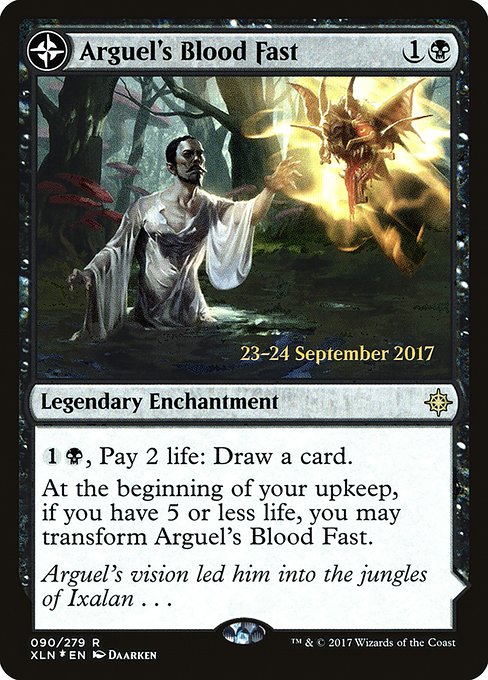 Arguel's Blood Fast // Temple of Aclazotz (90s) [Ixalan Promos]